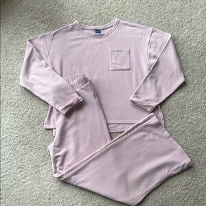 Old Navy Girls Pink Lounge Set with Pocket